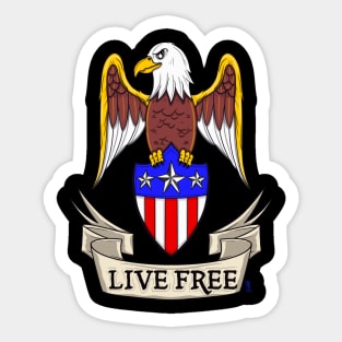 Live free eagle Sticker